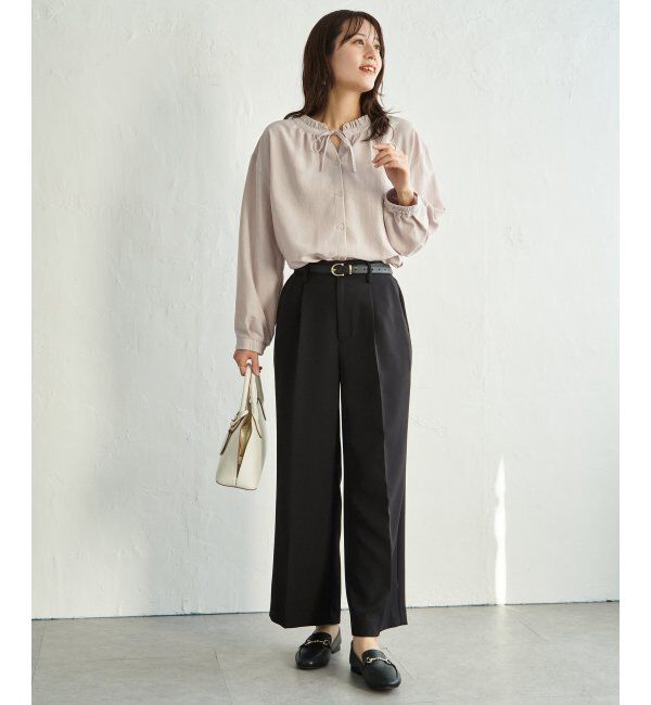 ikka「襟フリルリボン2WAYブラウス」|シャツ・ブラウス|