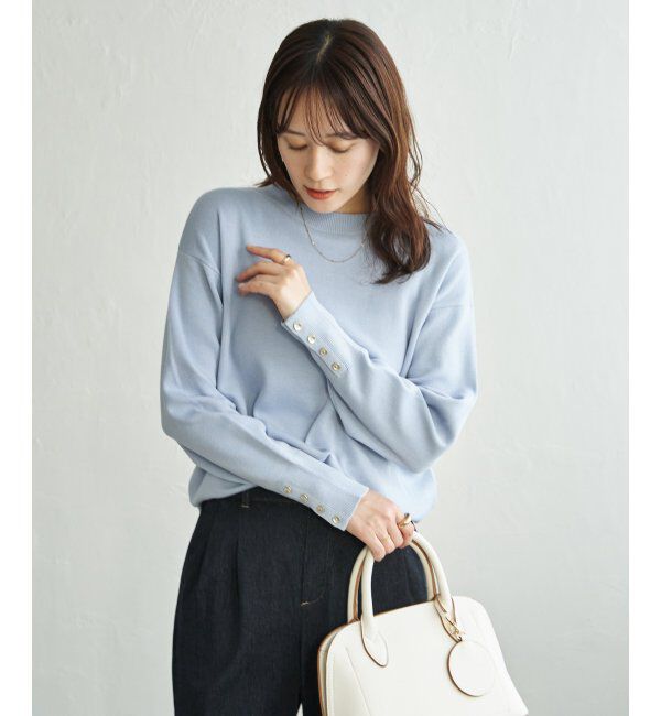 ikka「コットンMIXニットプルオーバー」|プルオーバー|