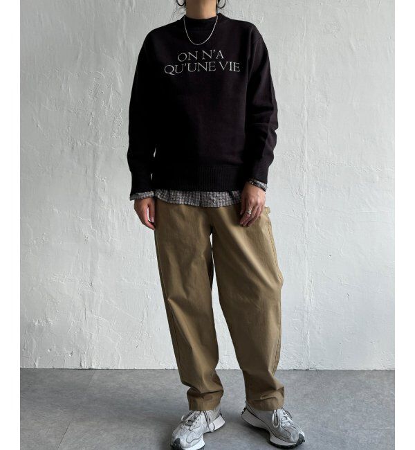 Lbc with Life「スウェットライクロゴプリントニット」|カーディガン|