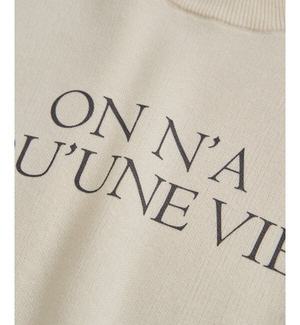 Lbc with Life「スウェットライクロゴプリントニット」|カーディガン|