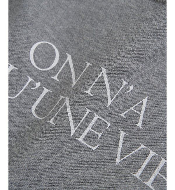 Lbc with Life「スウェットライクロゴプリントニット」|カーディガン|