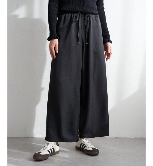 VENCE share style「ヴィンテージツイルイージーパンツ」|デニム|ブラック
