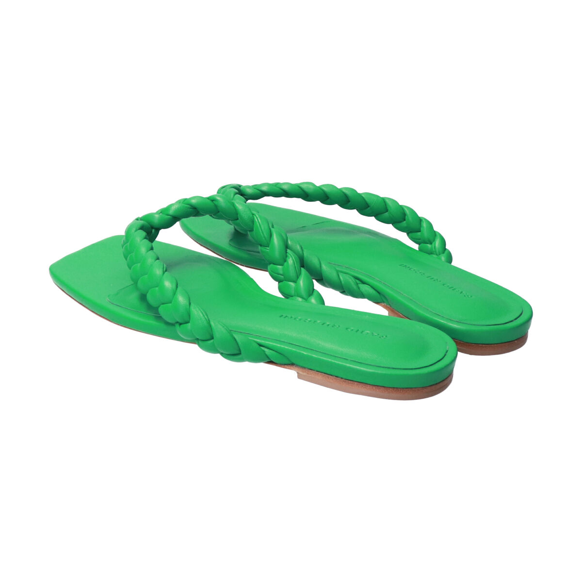 FABIO RUSCONI 「【FABIO RUSCONI】スクエアトウウーブンレザートングサンダル」|サンダル|