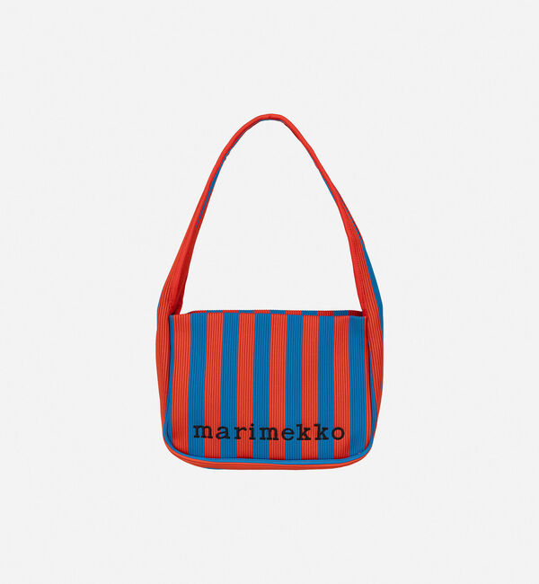 Marimekko「Knitted Shoulderbag Merirosvo ショルダーバッグ」|ショルダー・メッセンジャー|ブルー&times;レッド