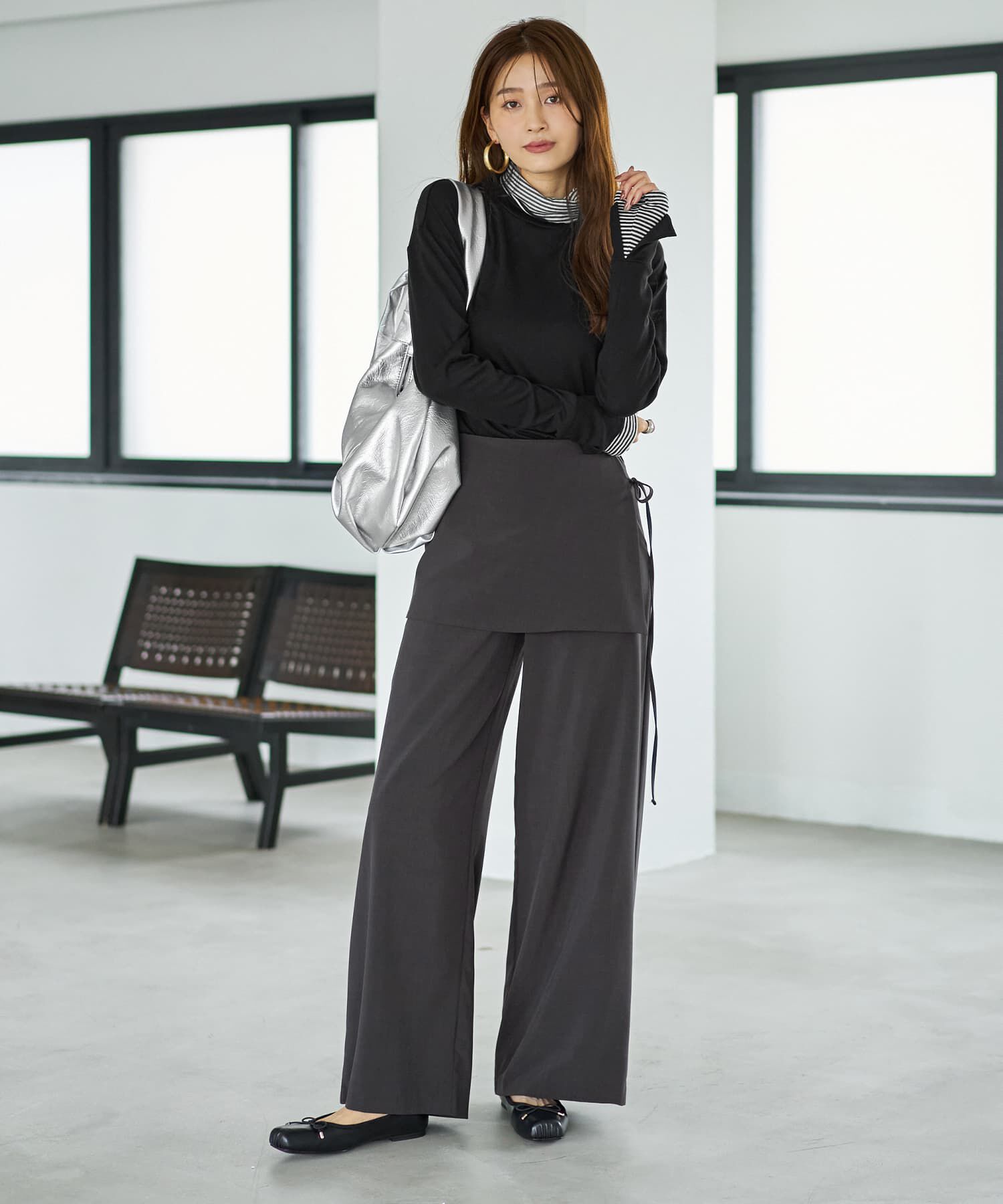 STYLE DELI「薄手でサラサラな腰周りラップワイドパンツ」|その他|