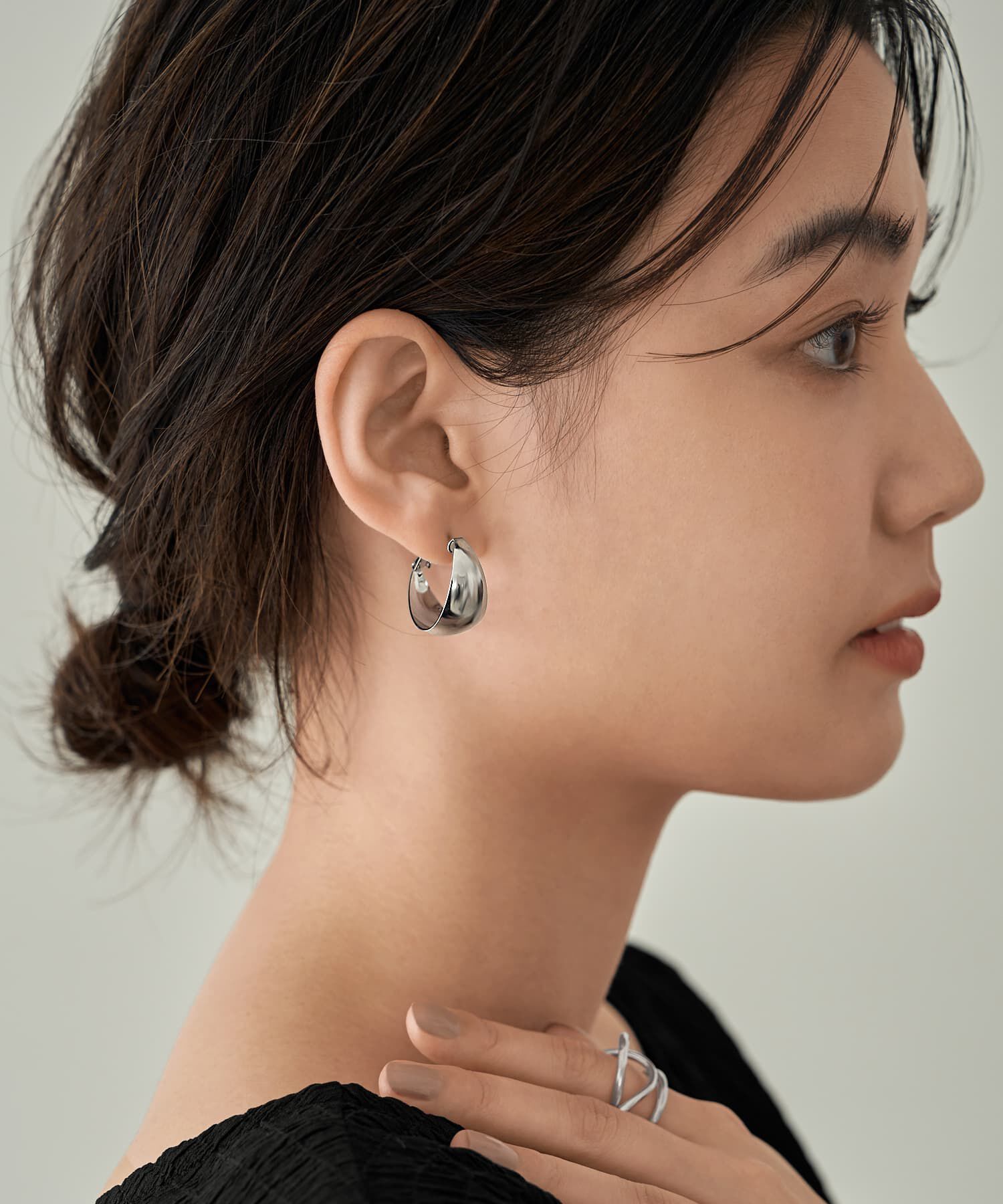 STYLE DELI「膨らみフープピアスB」|ピアス|