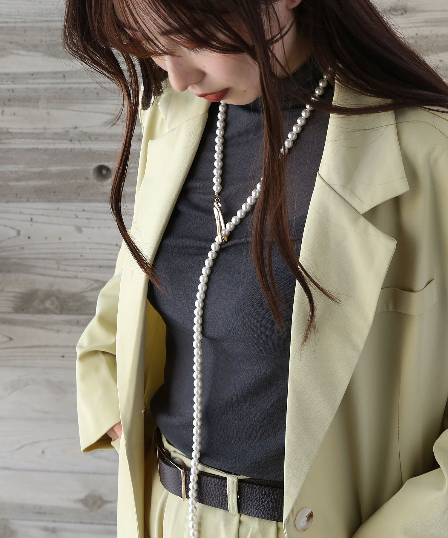 colleca la「Yラインロングパールネックレス」|ネックレス|