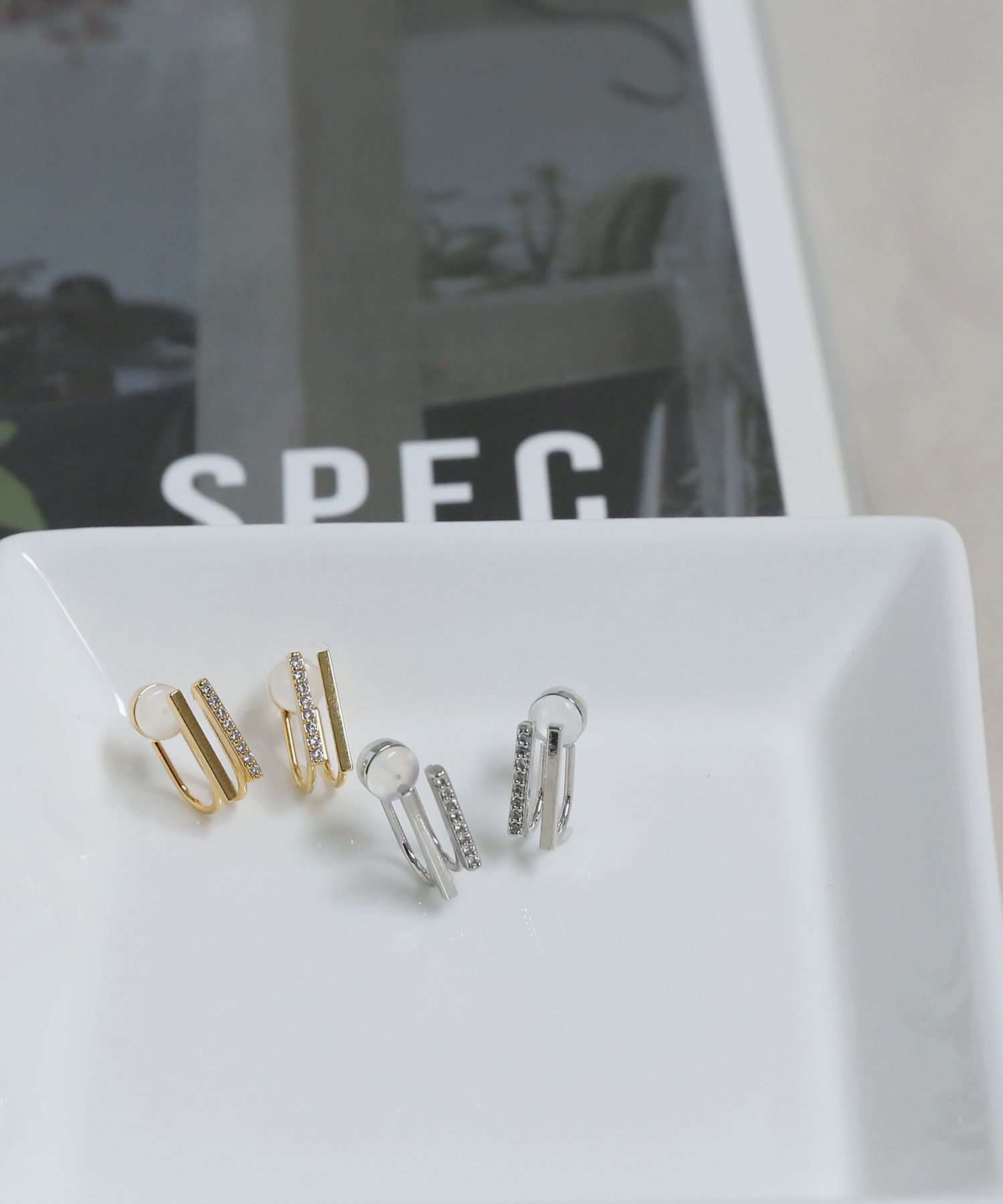 colleca la「ノンホール・2ラインイヤリング」|イヤリング|