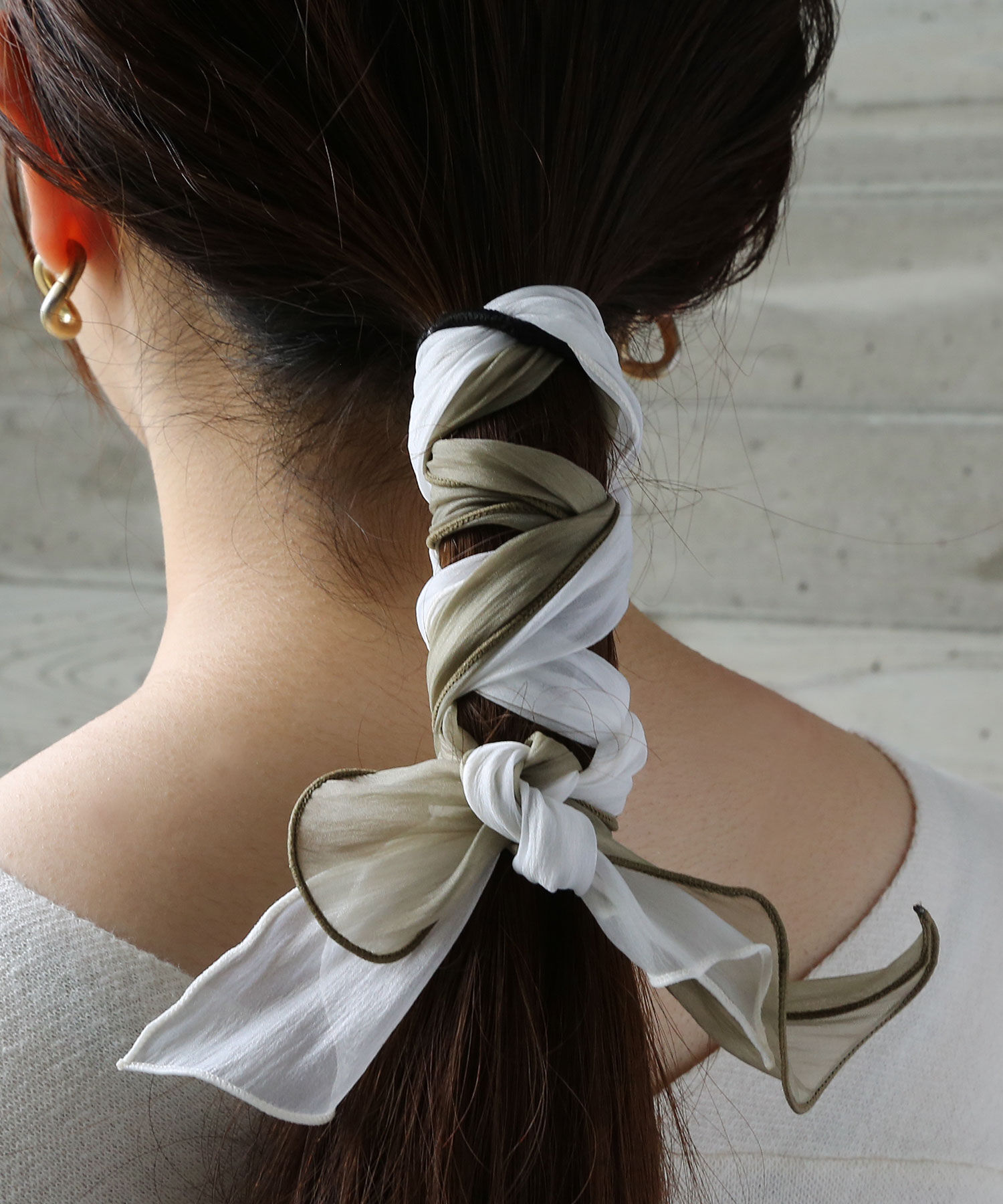 colleca la「オーガンジー アレンジリボンヘアゴム」|ヘアゴム・シュシュ|