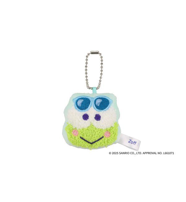  「Zoff｜はぴだんぶい メガネ・サングラス拭き（キーホルダー付き）｜刺繍 スマホクロス｜ギフト グッズ  」|サングラス|薄グリーン