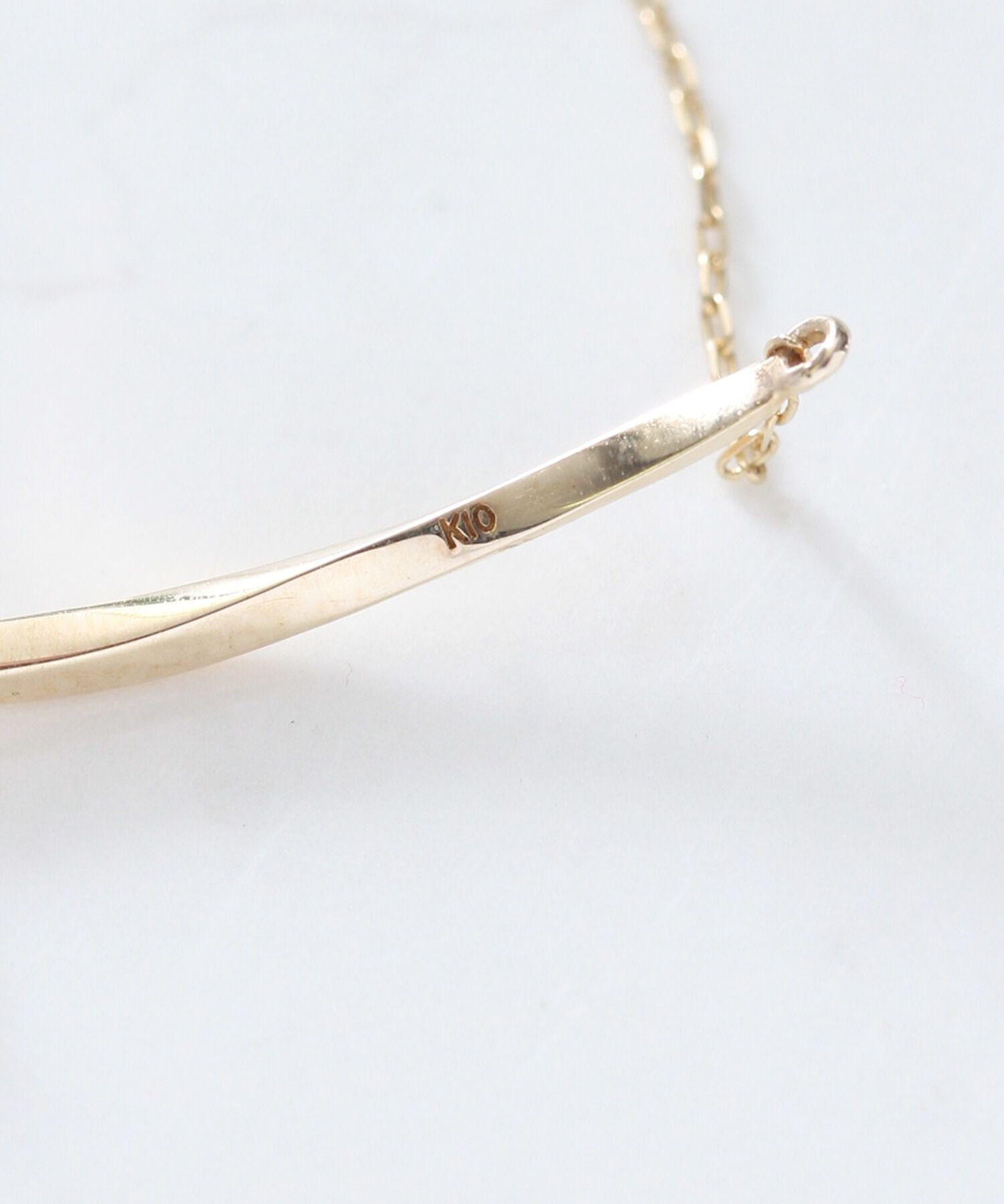  「K10pearlひねりパールネックレス」|ネックレス|