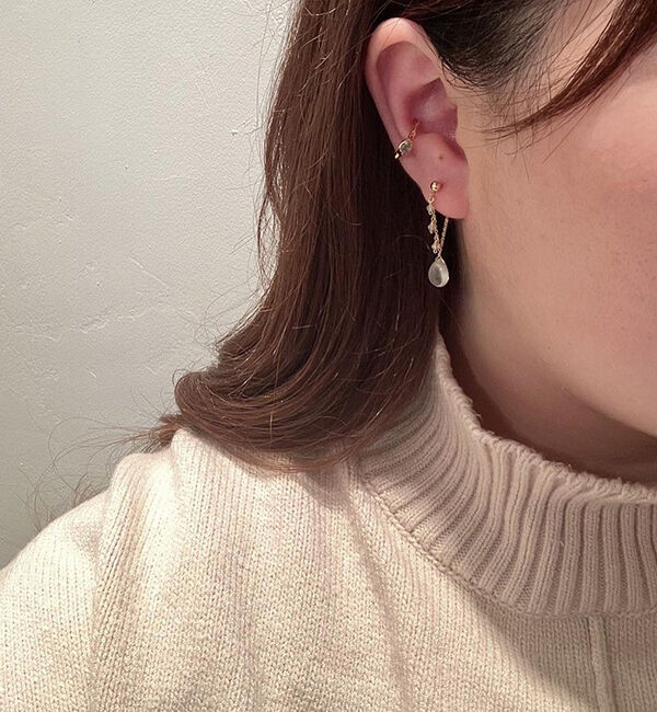  「silver925 プチグリーンサファイア イヤーカフ (ニッケルフリー)」|イヤーカフ|