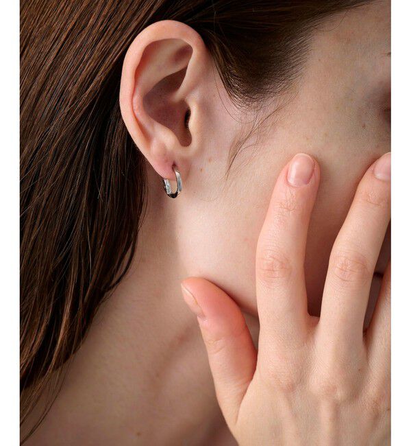 ete「ビジュー ワンストローク ピアス」|ピアス|