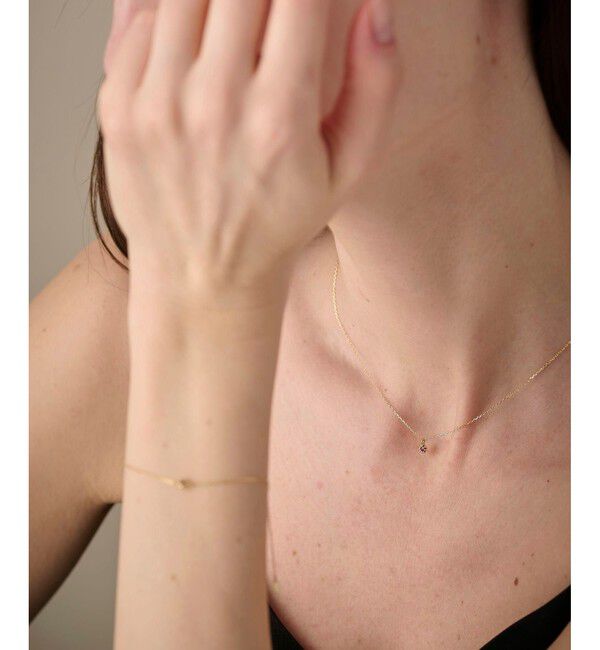 ete「K18YG フルール ネックレス（誕生石 5・7・9月）」|ネックレス|