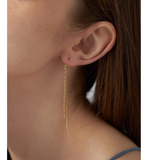 ete「スエッジチェーン コンビ ピアス」|ピアス|