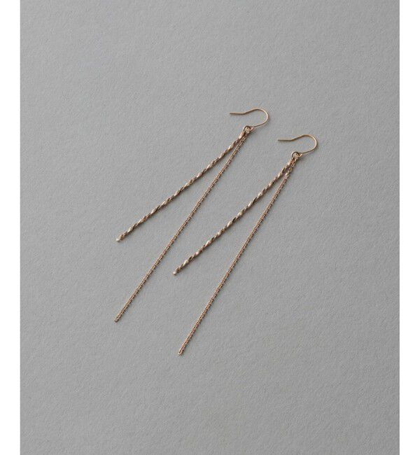 ete「スエッジチェーン コンビ ピアス」|ピアス|