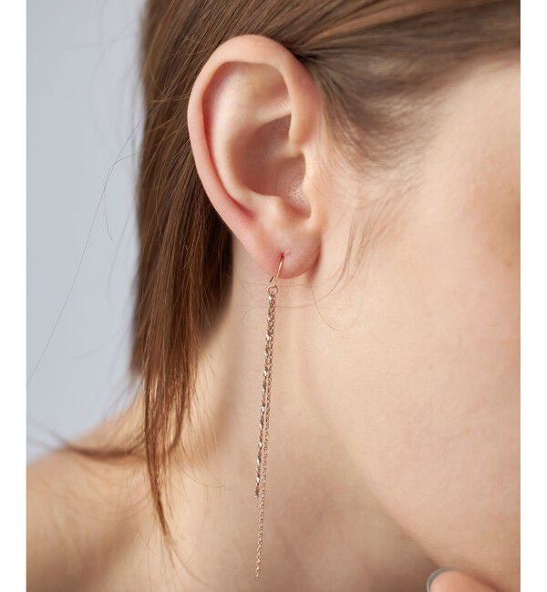 ete「スエッジチェーン コンビ ピアス」|ピアス|