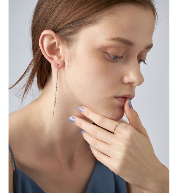 ete「スエッジチェーン コンビ ピアス」|ピアス|