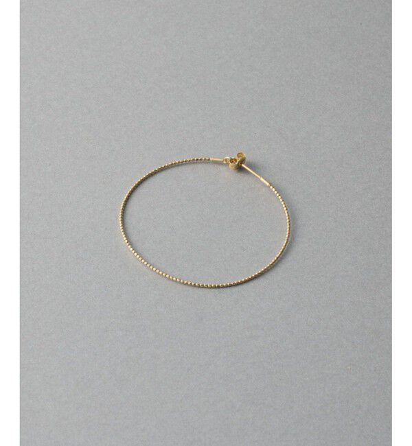 ete「[フロート] K10YG ワイヤー フープピアス ミディアム」|ピアス|