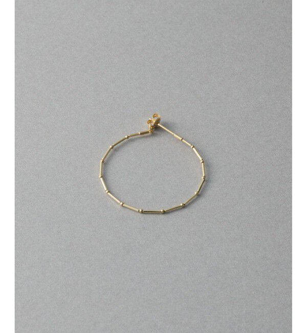 ete「[フロート] K10YG ステーション ワイヤー フープピアス」|ピアス|