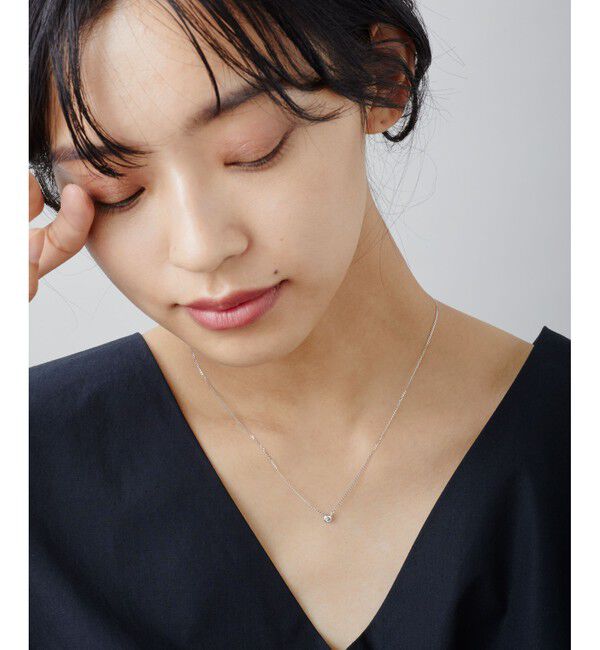 Jouete「K18WG ダイヤモンド ネックレス」|ネックレス|