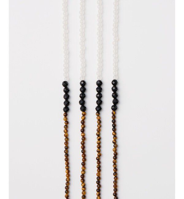 Jouete「[ジェム] ネックレス ブラックカルセドニー&times;タイガーアイ&times;クォーツ」|ネックレス|