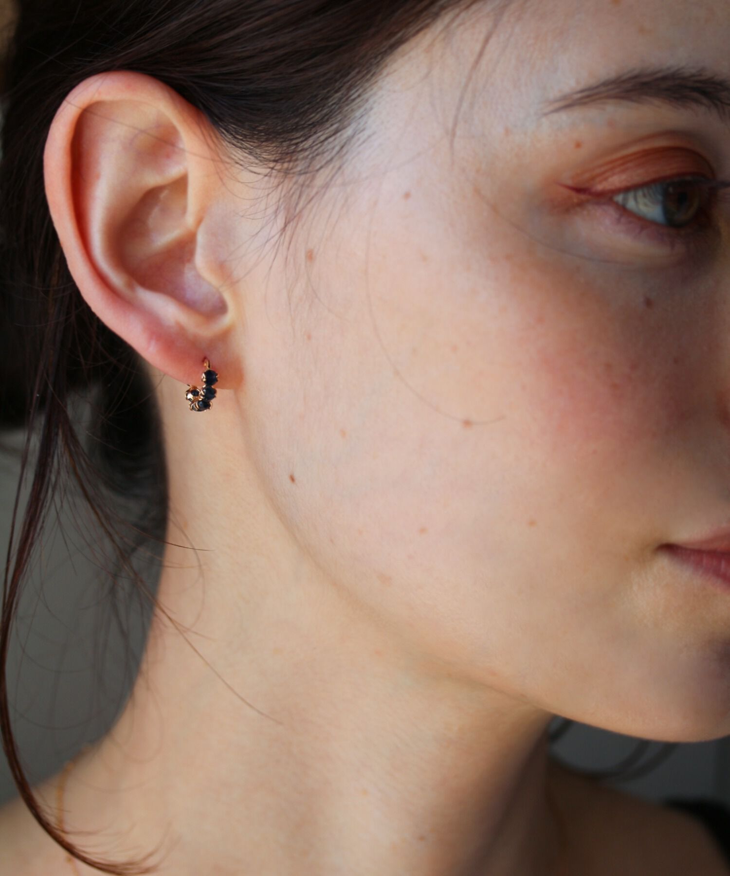  「K10YG サファイヤ スナップピアス」|ピアス|