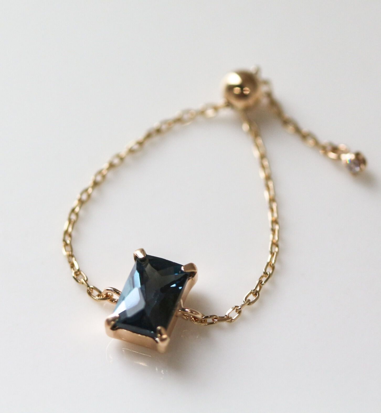  「ロンドンブルートパーズ チェーンリング | K10YG 〈Web限定〉」|リング|