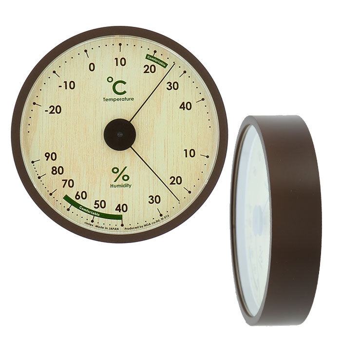 BACKYARD FAMILY「温度計 湿度計 おしゃれ 通販 壁掛け 卓上 温湿度計 アナログ 温度湿度計 電池不要 木目調」|クロック・置時計|
