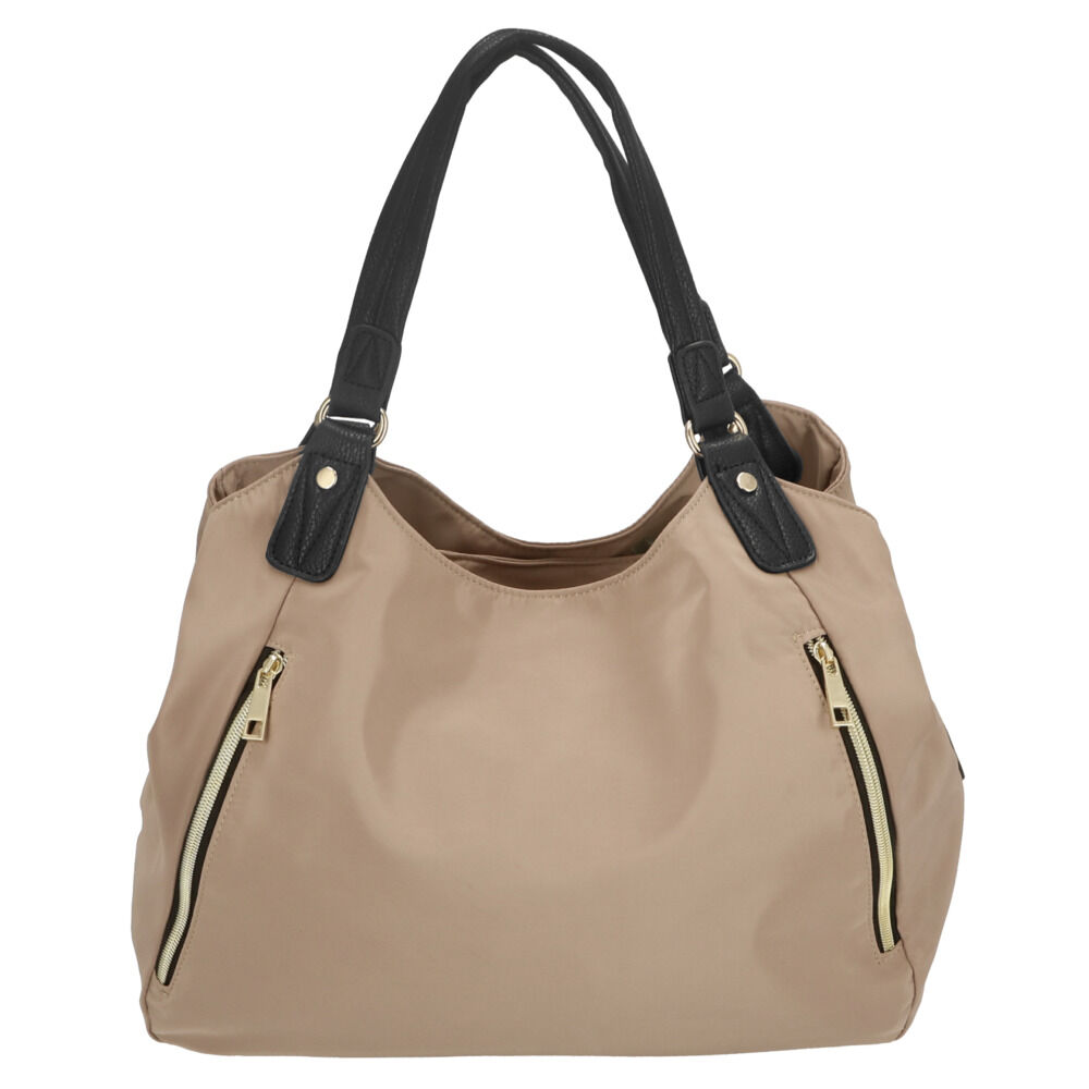 BACKYARD FAMILY「トートバッグ レディース 軽い 通販 ナイロン おしゃれ かわいい ファスナー 縦型 通勤 通学」|トートバッグ|ベージュ1