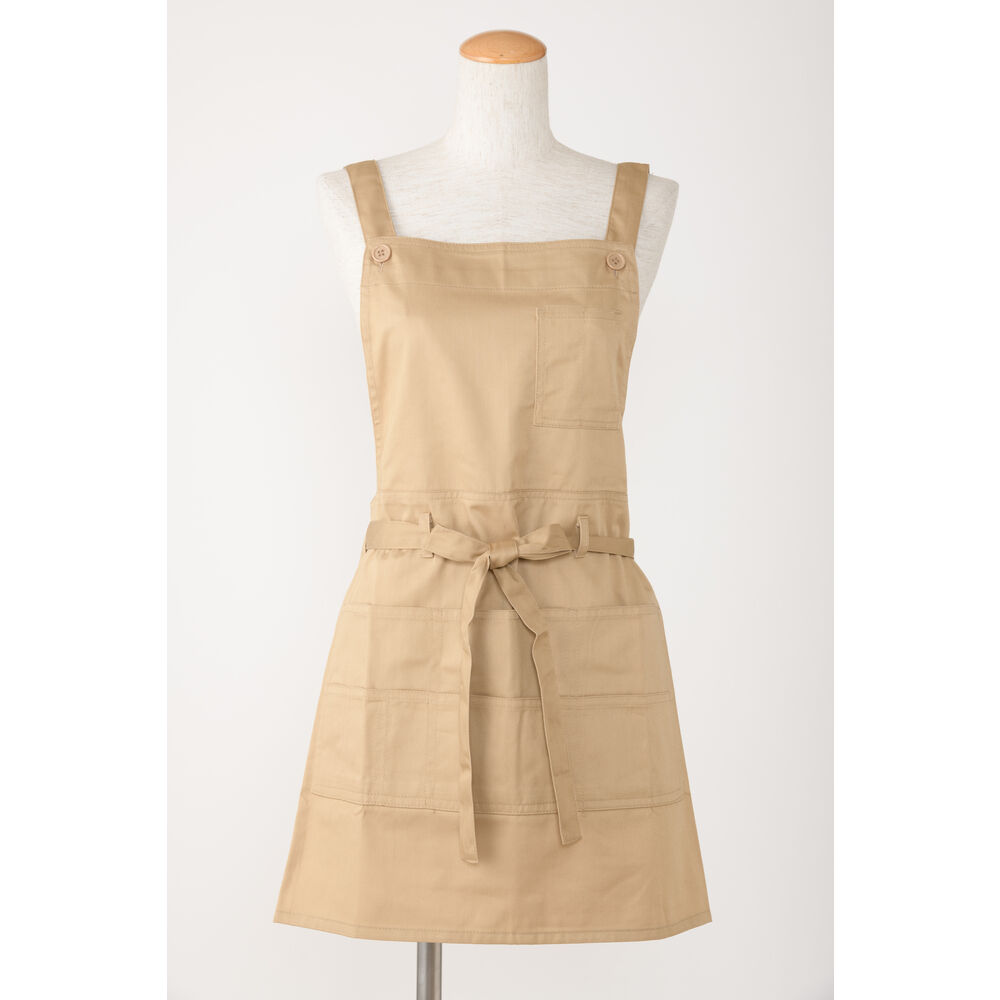 BACKYARD FAMILY「エプロン おしゃれ 通販 エプロン ナチュラル レディース ポケット たくさん h型 ワンピース」|食器・キッチングッズ|ベージュ1
