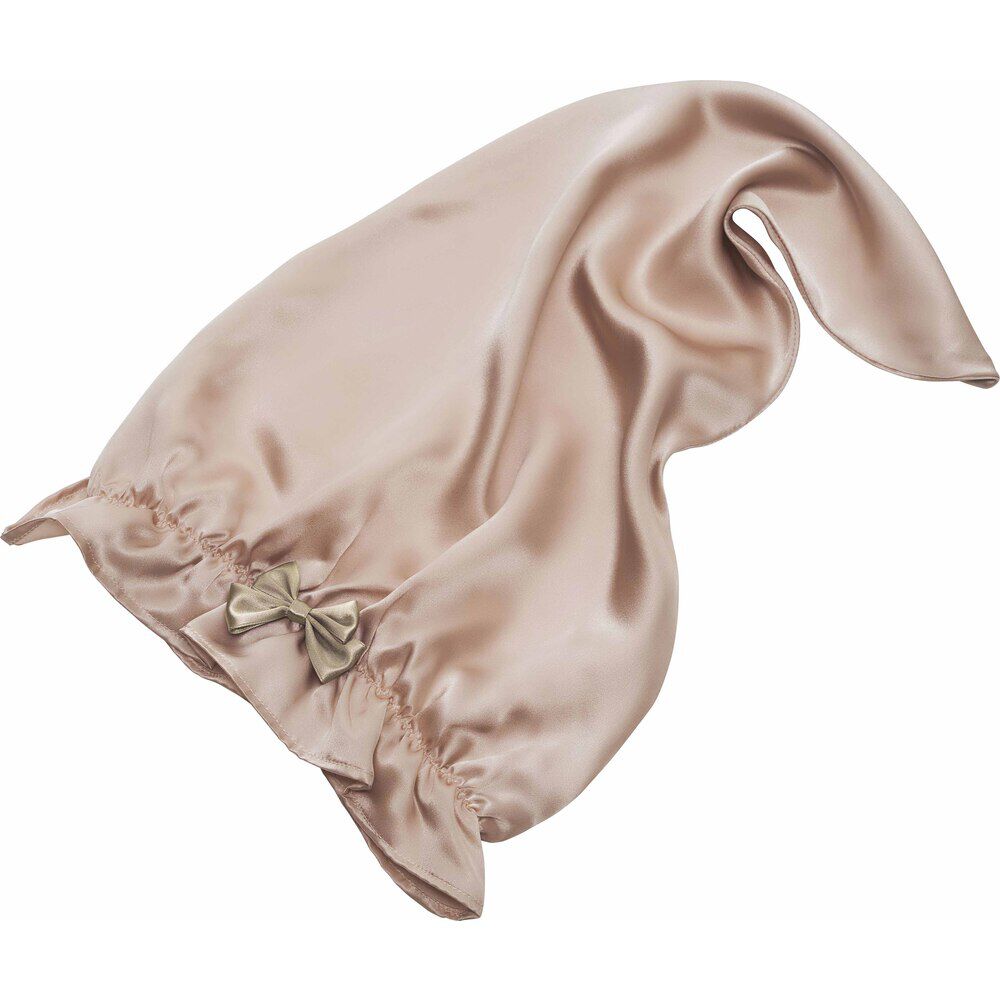 BACKYARD FAMILY「ナイトキャップ シルク100% ロングヘア 通販 ヘアキャップ ナイト ヘア キャップ シルク」|ヘアスタイリング|ピンク1