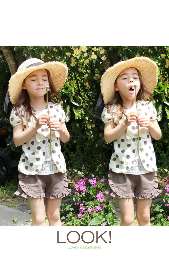 BACKYARD FAMILY「Rora ショートパンツ キッズ 通販 ローラ ハーフパンツ ライン フリル コットンリネン 綿麻」|その他|