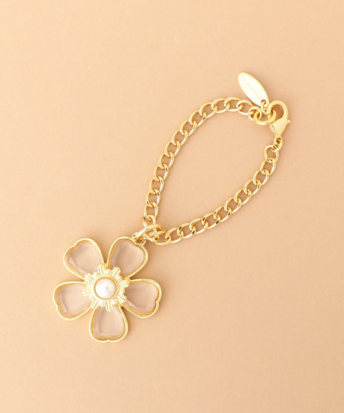 Samantha Thavasa「クリアフラワー　バッグチャーム」|チャーム・キーホルダー|ゴールド