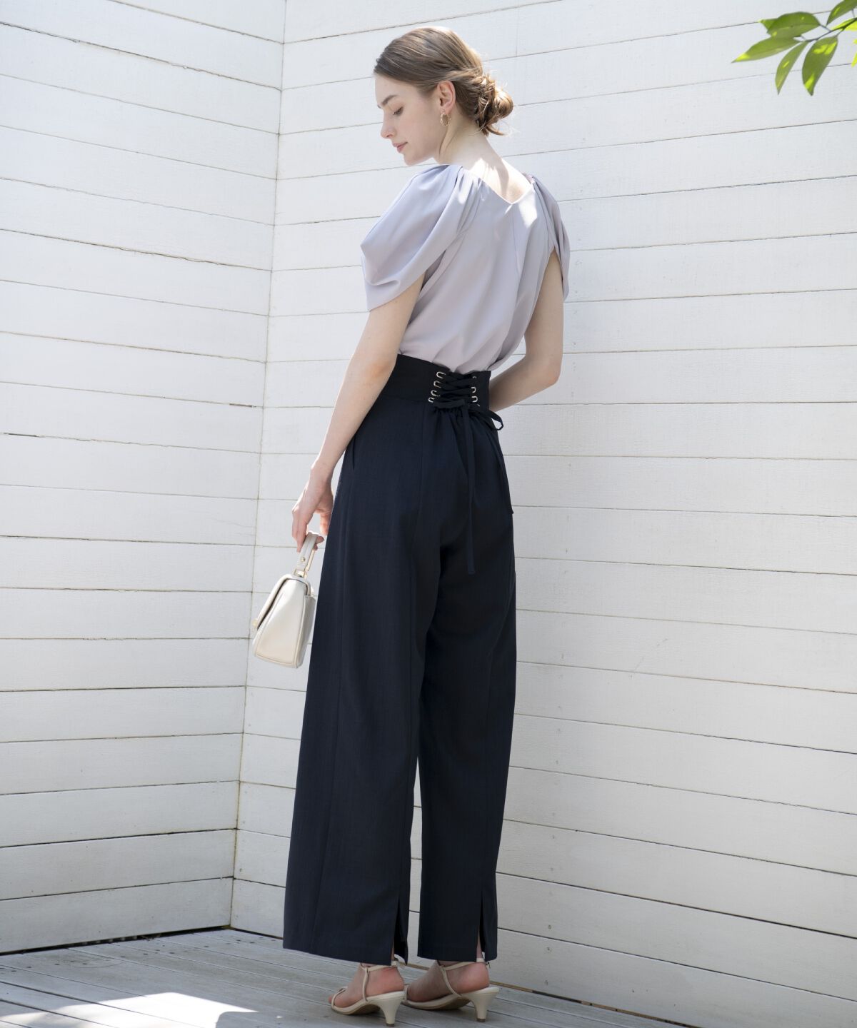 アンドクチュール「バックスリットワイドパンツ」|その他|