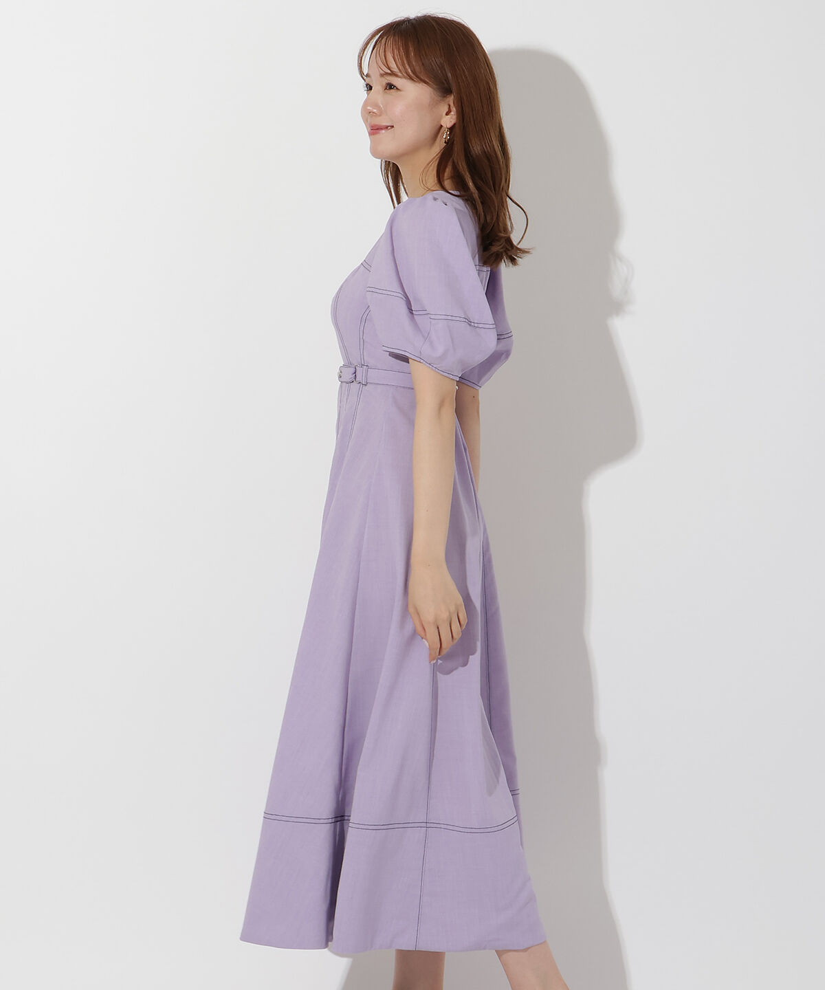 アンドクチュール「コルセットパフスリーブワンピース」|ワンピース|