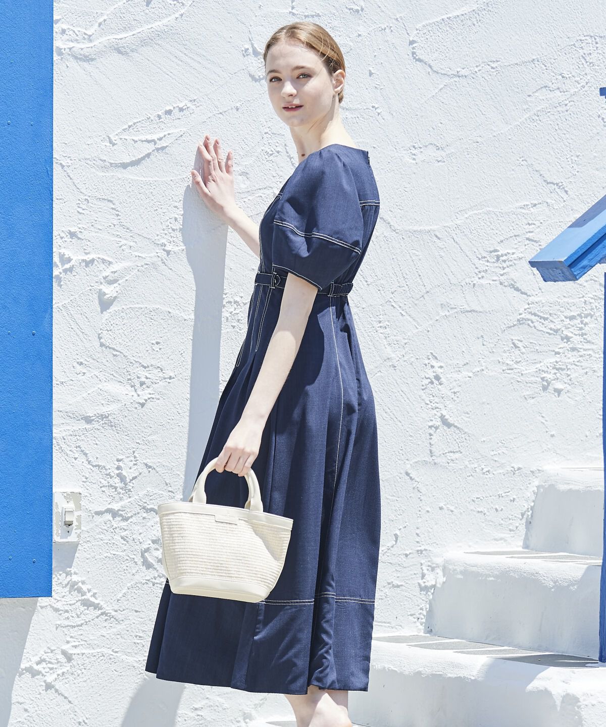 アンドクチュール「コルセットパフスリーブワンピース」|ワンピース|