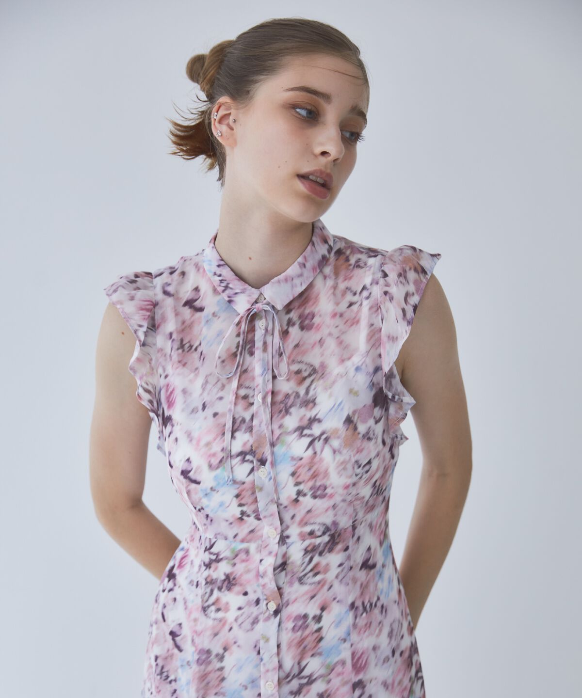 REDYAZEL「水彩フラワープリントワンピース」|ワンピース|