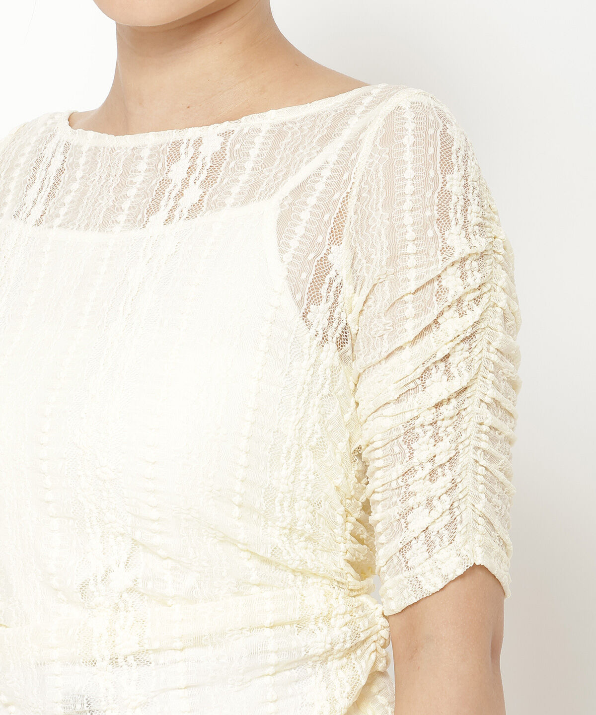 REDYAZEL「半袖リボンレースブラウス」|Tシャツ・カットソー|