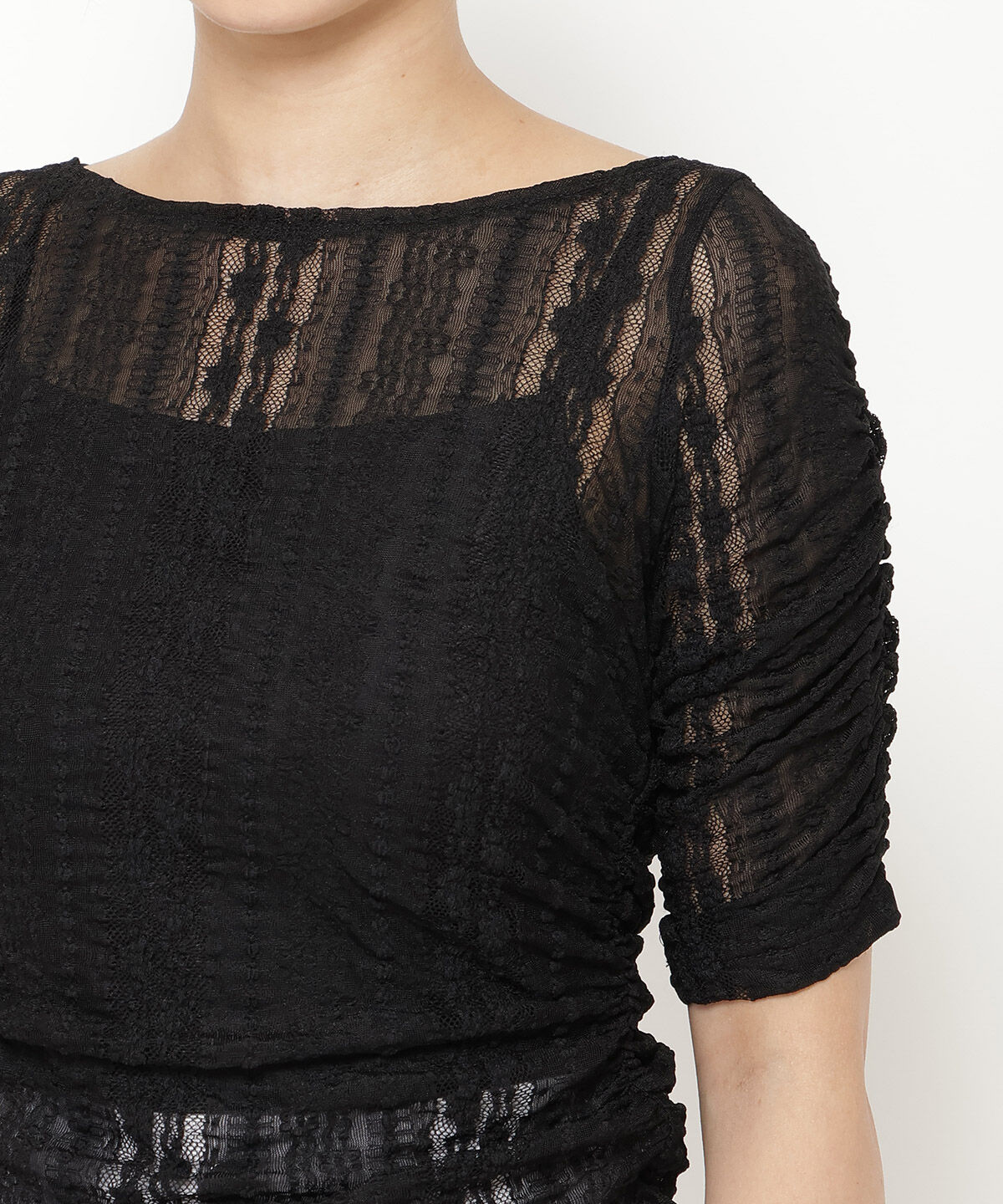 REDYAZEL「半袖リボンレースブラウス」|Tシャツ・カットソー|