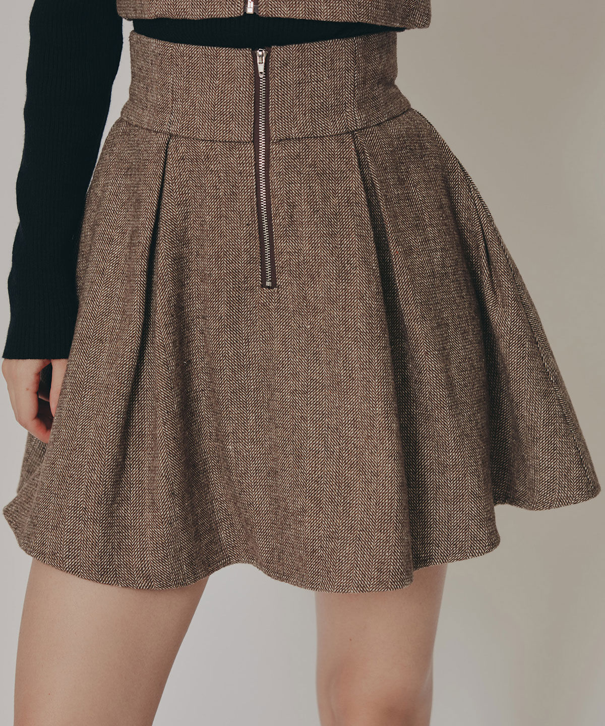 REDYAZEL「ヘリンボーンビスチェ&times;フレアミニスカートセットアップ」|ワンピース|