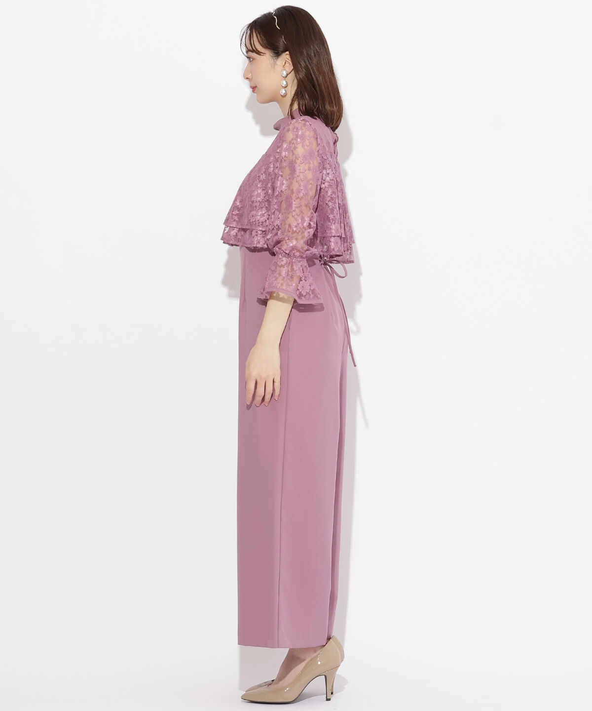 WILLSELECTION「レースレイヤードオールインワン」|ドレス|