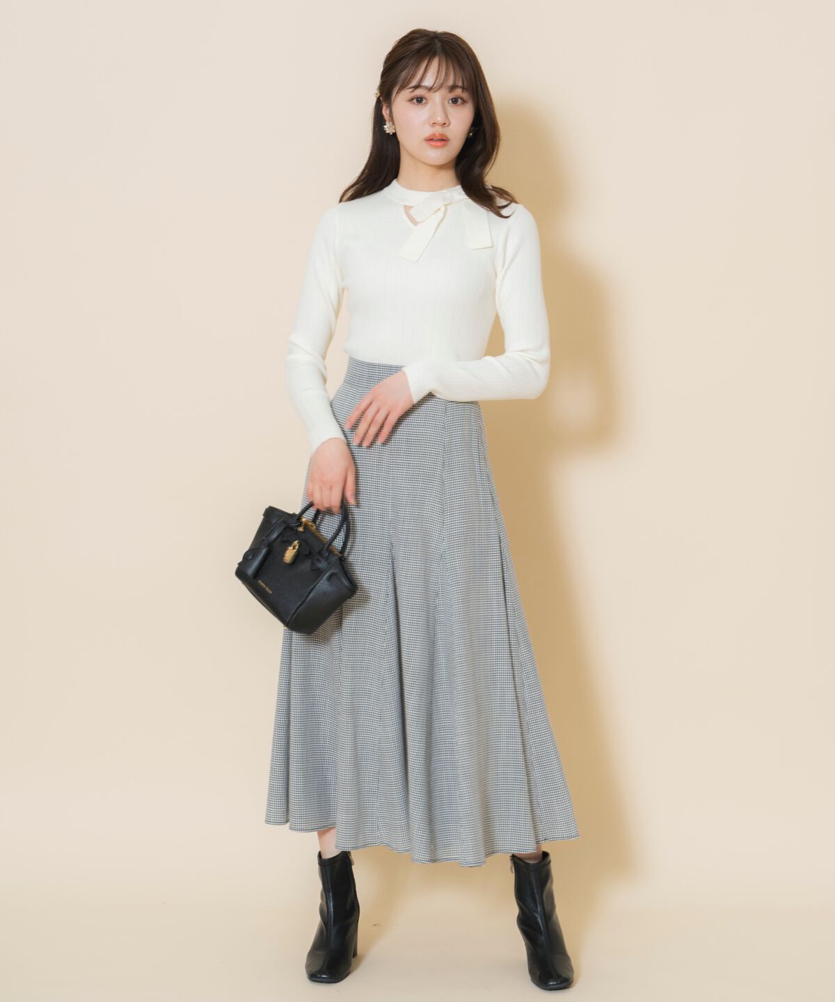 WILLSELECTION「アシメリボンプルオーバー」|ニット・セーター|