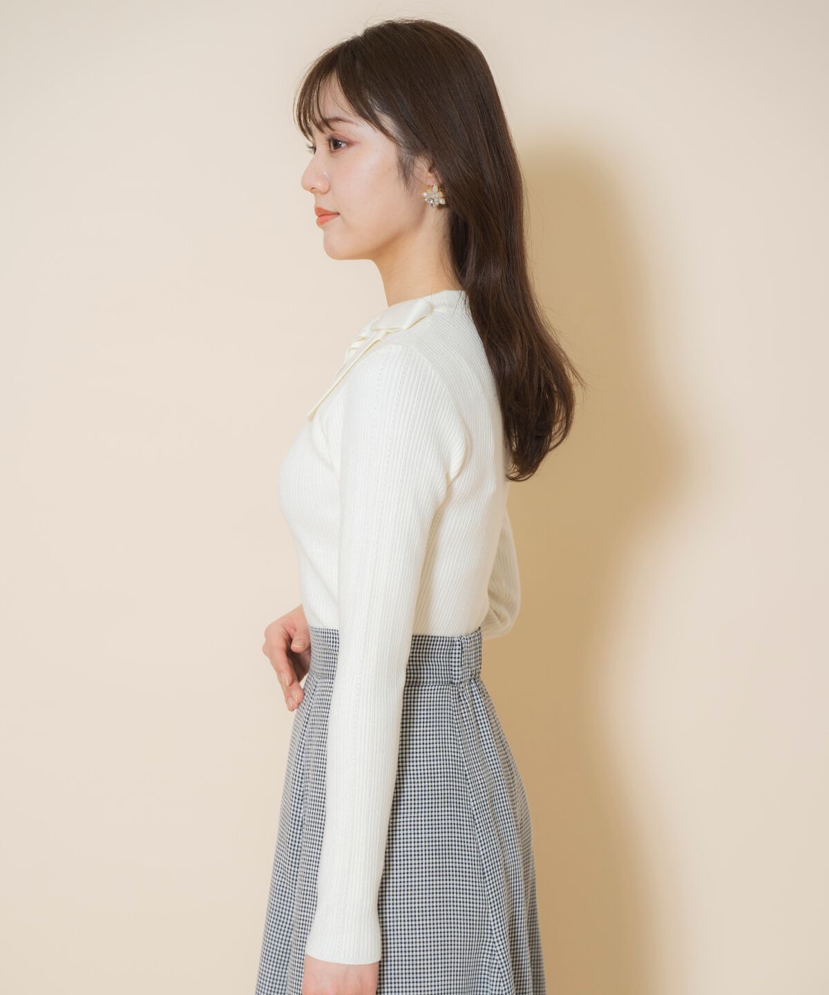 WILLSELECTION「アシメリボンプルオーバー」|ニット・セーター|