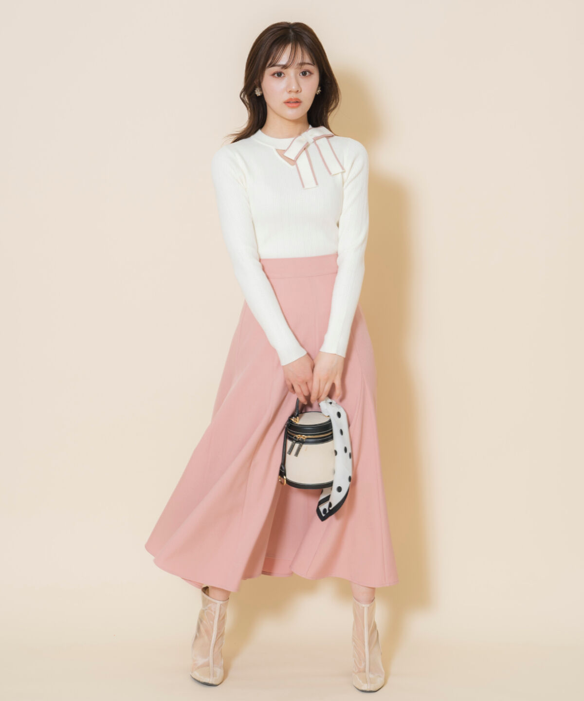 WILLSELECTION「アシメリボンプルオーバー」|ニット・セーター|