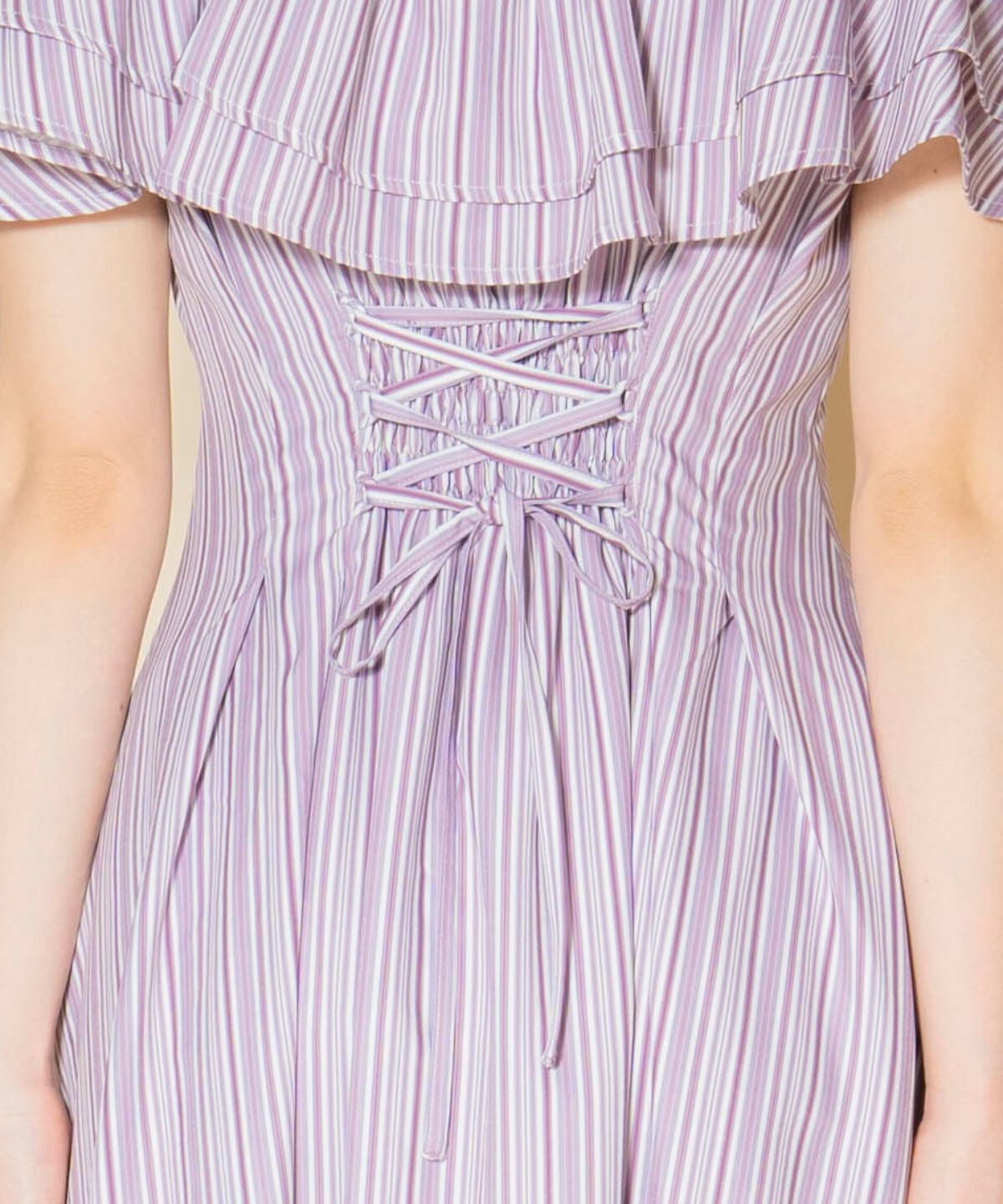 WILLSELECTION「マルチストライプフリルワンピース」|ワンピース|