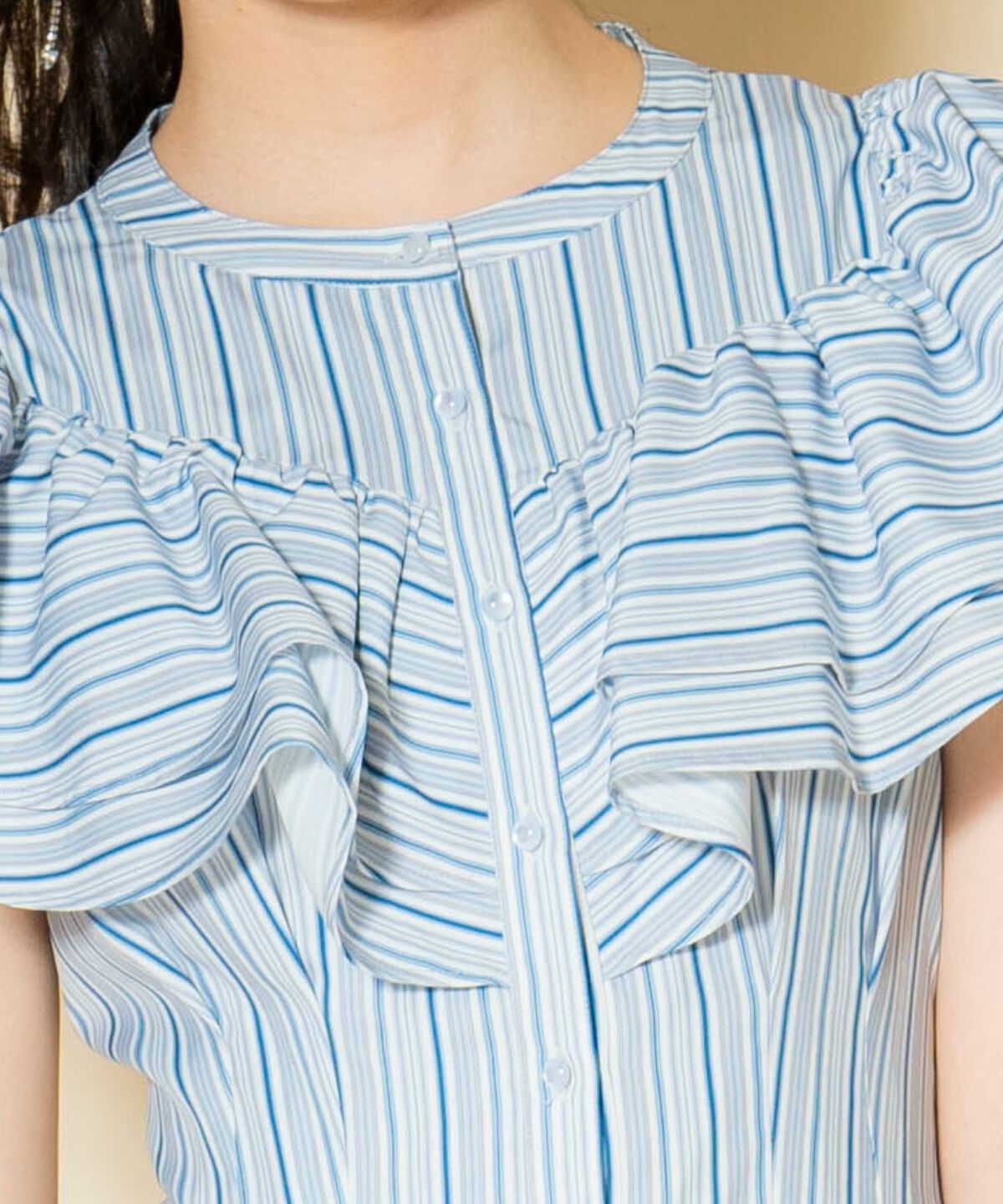 WILLSELECTION「マルチストライプフリルワンピース」|ワンピース|