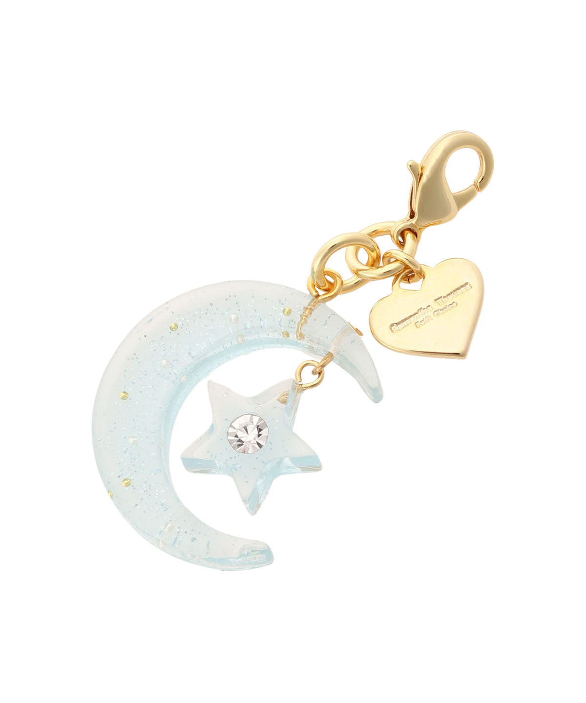 Samantha Thavasa Petit Choice「ムーン＆スター ファスナーチャーム」|チャーム・キーホルダー|ライトブルー