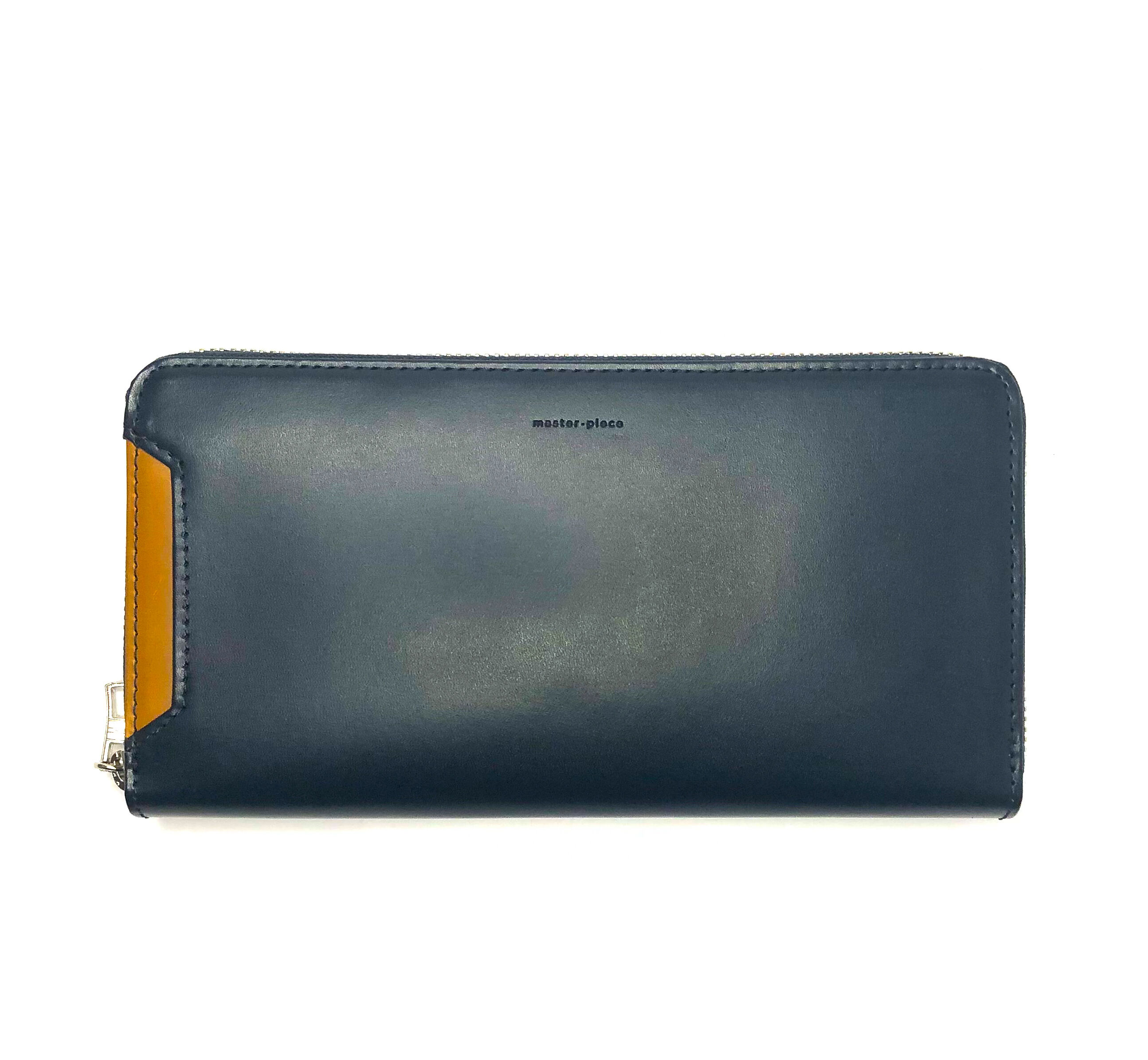 master-piece「Notch ラウンドファスナーウォレット」|財布|ネイビー