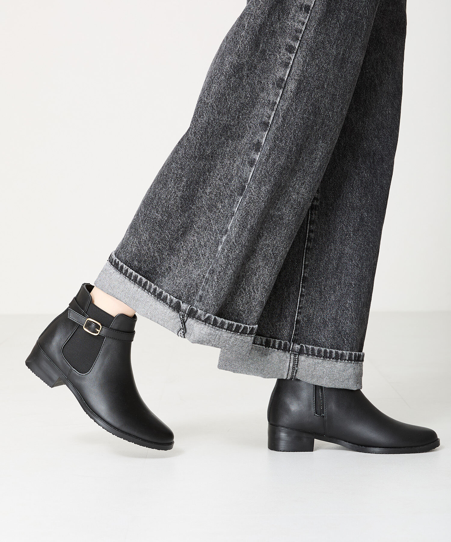 ORiental TRaffic「【防水】ベルトゴアレインブーツ/R-0013 レインシューズ　レインブーツ 人気 トレンド 売れてる」|ショートブーツ|